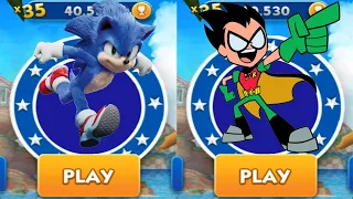 Sonic Prime Dash vs Robin Teen Titans Run - Movie Sonic vs All Bosses Zazz Eggman All 73 Characters