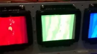 The inside of a running CRT Projector