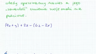 Dodawanie i odejmowanie sum algebraicznych - Matematyka Szkoła Podstawowa i Gimnazjum