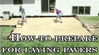 How to prepare for laying pavers. Started on a concrete paver project.