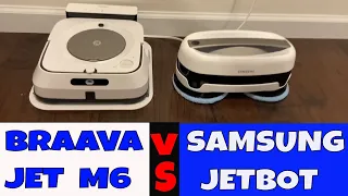 Samsung JetBOT Robot Mop VR20T6001 -VS- iRobot Braava Jet M6 - Which one cleans Better?