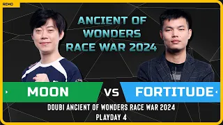 WC3 - [NE] Moon vs Fortitude [HU] - Playday 4 - Doubi Ancient of Wonders Race War 2024