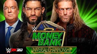 Roman Reigns VS Edge for Universal Championship in Money in the Bank WWE 2K20 Gameplay