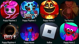 Toy Factory,Poppy Playtime 3,Poppy Playtime 4,Poppy Horror,Poppy Horror 2,Poppy Playtime 2,Roblox...