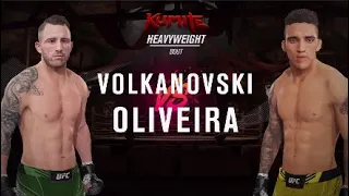 ALEXANDER VOLKANOVSKI VS CHARLES OLIVEIRA (KUMITE TOURNAMENT) UFC 4