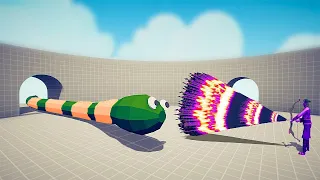 GIANT TITANOBOA vs EVERY DUO GODS - Totally Accurate Battle Simulator TABS