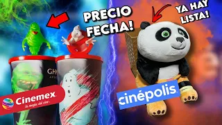 Vasos GHOSTBUSTERS en Cinemex,  Solo en estos CINÉPOLIS hay palomera KUNG FU PANDA!