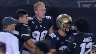 UCF Kicker Confronts Teammate After Missed Kick | UCF vs Memphis