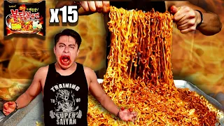 RETO DE LOS NOODLES MÁS PICANTES DEL MUNDO  **15 EXTREME SPICY NOODLES CHALLENGE 🔥🍜