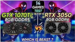 GTX 1070 Ti vs RTX 3050 | 14 Games Tested | Which Is Beast ?