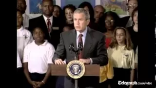 George W Bush delivers his first public speech after 9/11 attack