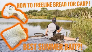 Surface Fishing For Carp - How To Freeline Floating Bread Flake - Epic Evening Session