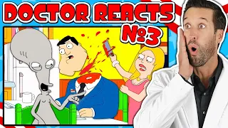 ER Doctor REACTS to Hilarious American Dad Medical Scenes #3