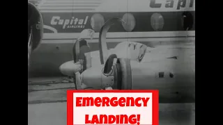 EMERGENCY LANDING OF CAPITAL AIRLINES VISCOUNT AT LA GUARDIA AIRPORT 55044