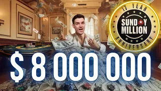 1 000 000$ за первое место в турнире по покеру. Разбор финального стола SundayMillion