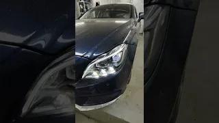 MB CLS W218. Обзор фар. /// Мастерская автосвета в Минске. +375445558333