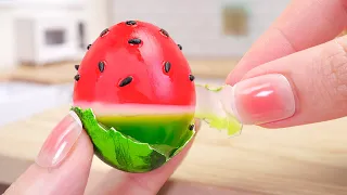 Coolest Miniature Watermelon Jelly Egg Ideas | Tiny Watermelon Cake Decorating | Miniature Cooking