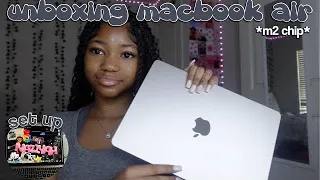 STARLIGHT MACBOOK AIR M2 CHIP unboxing + setup