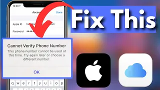 Fix Cannot Verify Phone Number | Fix This Phone Number Cannot Be Used At This Time Apple ID