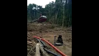 Vídeo do Helicóptero que caiu essa semana em garimpo