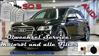 Audi SQ5 3,0 TDI 🇩🇪 Ölwechsel & Ölwechsel zurücksetzen •