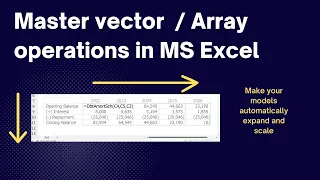 Mastering vector operations in MS Excel