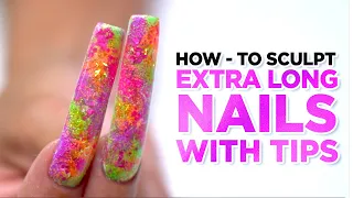 NEW PRODUCT | XL No Well Nail Tips - How To Sculpt & Price an Extra Long Nail Set