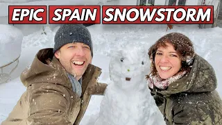 EPIC Snow Storm in Madrid