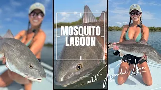 Sun-Kissed Success: Catching Redfish in Mosquito Lagoon on a Perfect Sunshine Day!