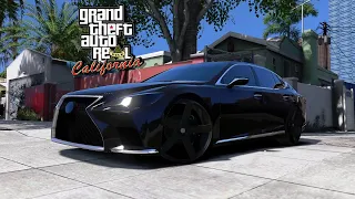 GTA 5 - REAL LA STREET LIFE SEASON 2 - PUT THE BENZ RIMS ON A LEXUS LS500 - LA REVO #13