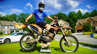 THE *CHEAP* KTM 250 SXF RUNS!!! (FREE FIX)