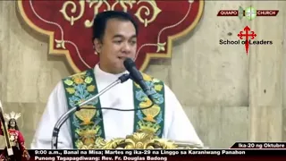 Oct. 20, 2020 Homily Rev. Fr. Douglas Badong Lucas 12:35-38 Mga Aliping Laging Handa