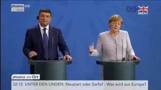 Ukraine: Pressekonferenz mit Angela Merkel und Wladimir Groisman am 27.06.2016