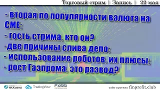 Анализ рынка FOREX, FORTS, ФР | Торговый стрим | 22 мая