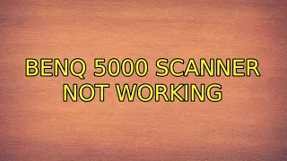 Ubuntu: Benq 5000 Scanner Not Working