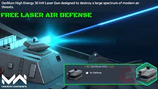 Re-review and Test Free Laser Air Defense Oerlikon HEL | Modern Warships