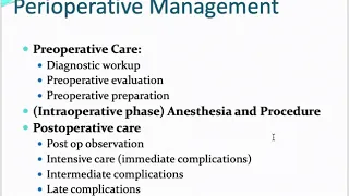 Perioperative management | General Surgery