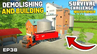 DEMOLISHING THE SAWMILL AND BUILDING NEW! | Survival Challenge Multiplayer | FS22 - Episode 38