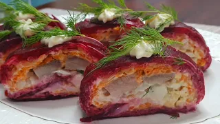 САЛАТ "ГОСТИ В ШОКЕ ИЗ ЧЕГО ЖЕ ОН"! А ВКУСНЫЙ КАКОЙ!ВЕК ЖИВИ-ВЕК УЧИСЬ! ОБАЛДЕННОЕ ПРАЗДНИЧНОЕ БЛЮДО