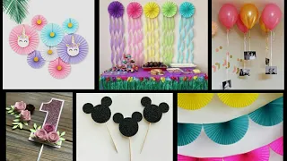 Birthday Decoration Ideas at home Easy | Birthday party decoration from paper |paper craft for party