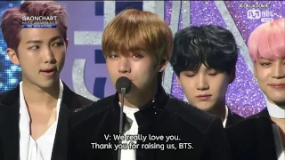 [ENG SUB] BTS wins "Best Album" of the 4th Quarter at the 6th Gaon Charts Awards (170222)