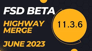 Tesla FSD Beta 11.3.6- Highway Merge