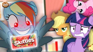 🍬 Rainbow Dash's HUGE Skittle Addiction 🍬 (Ai Animation)