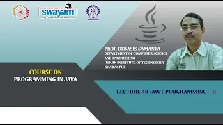 Lecture 40: AWT Programming—II