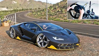 Forza Horizon 5 Lamborghini Centenario Evening Drive - Steering Wheel + Shifter Gameplay