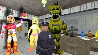 Animatronics scare the security guard FNAF 3 ► Garry's Mod