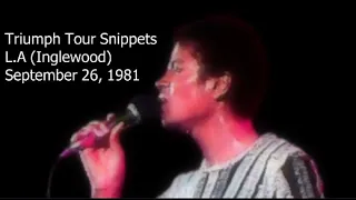 The Jacksons Triumph Tour HD - September 26, 1981 Snippets (Widescreen)
