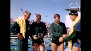 Australian swimming team at Vancouver 1954 - Swimming legends home movie 1