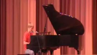 Piano Man performed by Logan W. at the High School talent show