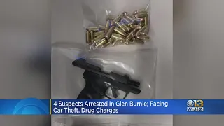 Four suspects arrested in Glen Burnie face car theft, drug charges